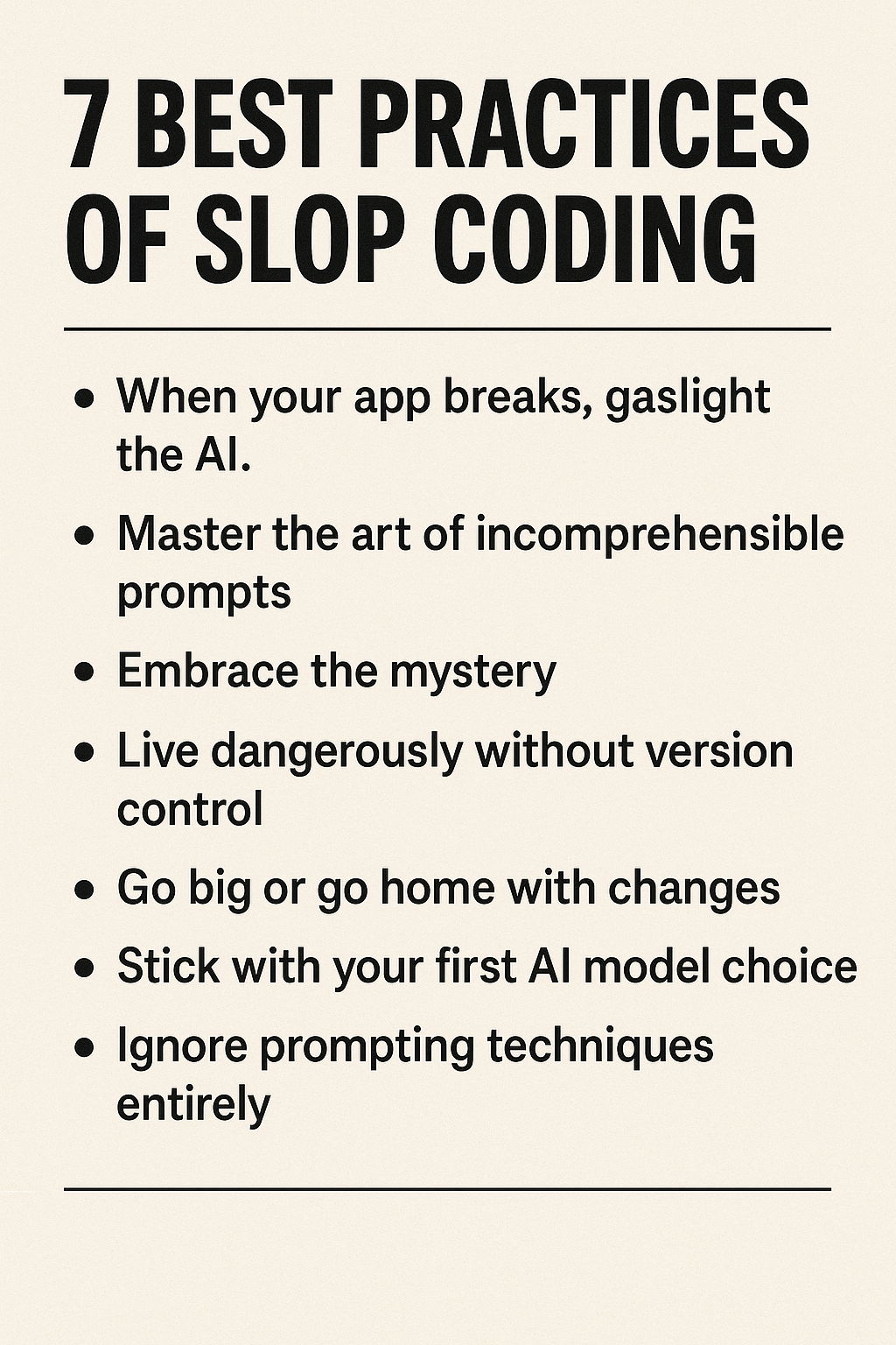 The art of slop coding
